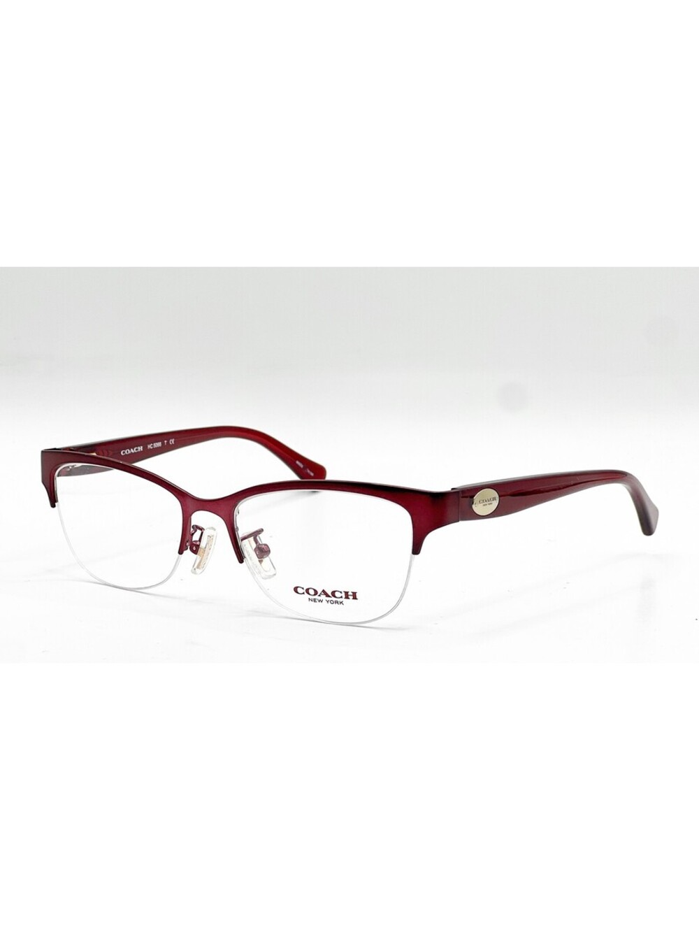 Coach HC 5066 9232 Satin Burgundy Cat Eye Authentic Eyeglass Frames 51-16-135
